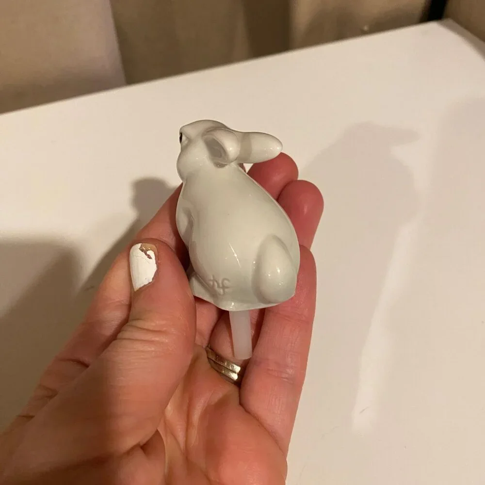 Nora Fleming Mini Gray Rabbit Easter Bunny Figurine Charm